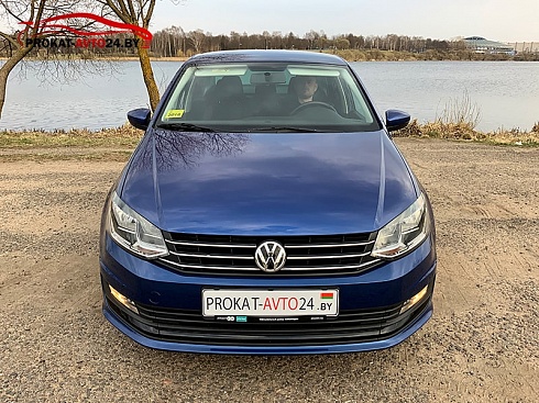 Аренда авто Фольксваген Поло синего цвета