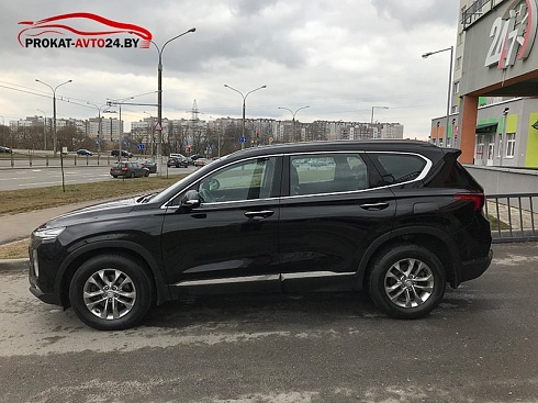 Фото Хендай Санта Фе черный, 7 местный